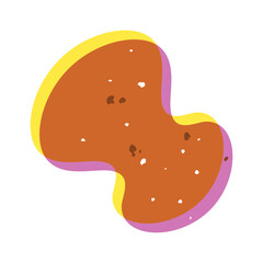 Abstract fluid risograph trendy print