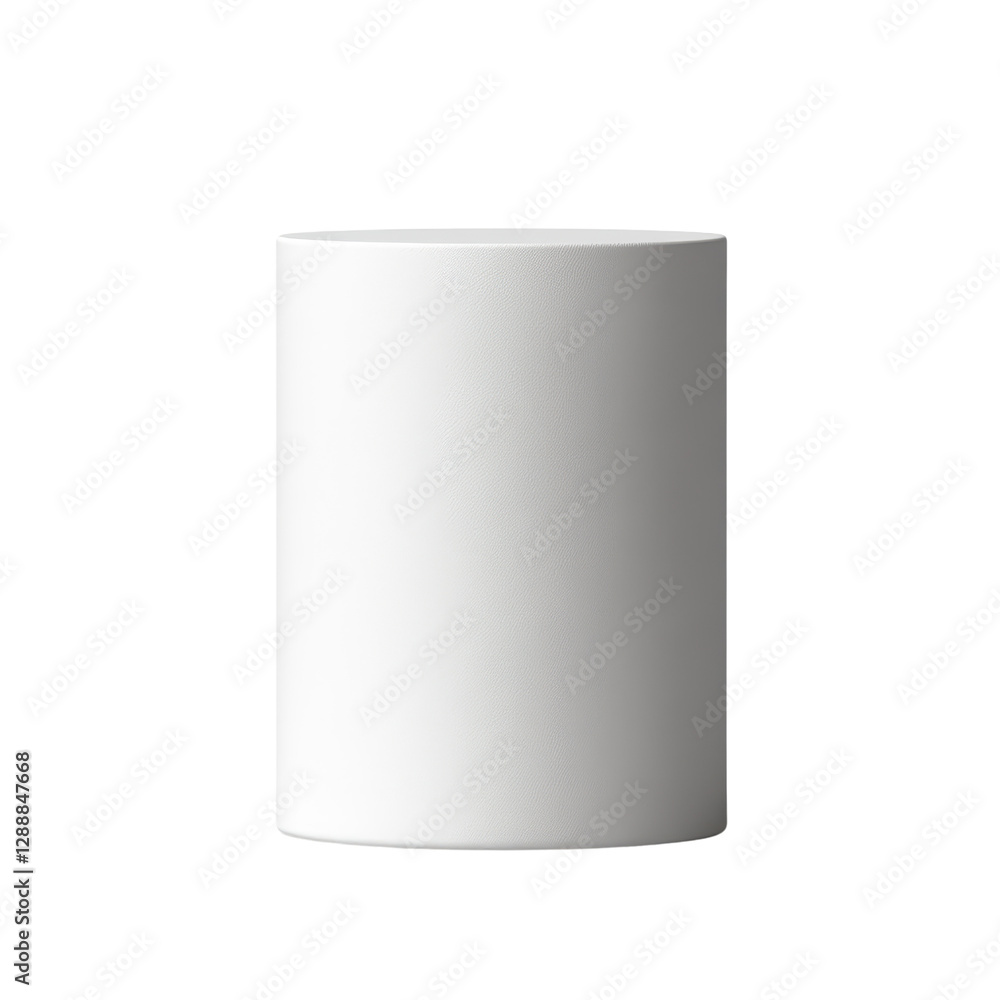 Poster white coffee cup on a solid black background with no other objects or distractions present in the im