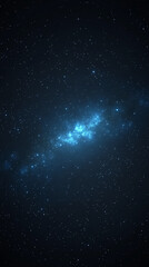 Obraz premium Stunning image of a blue galaxy shimmering in the night sky.