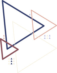 Abstract Geometric Shape Triangle in Blue and Purple