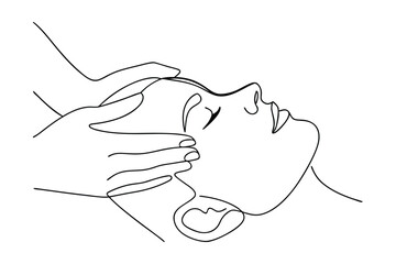 Relaxing Spa Treatment Gentle Head and Face Massage Therapy