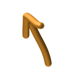 3D Colorful Curved Arrow Collection