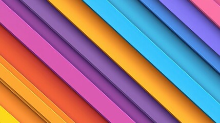 Obraz premium Colorful Diagonal Stripes in Vibrant Tones for Modern Background