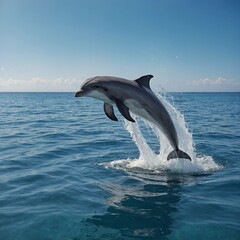 Fototapeta premium dolphin jumping out of water