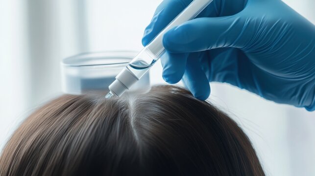 Hair restoration session in a modern wellness clinic. Featuring rejuvenating treatments and personalized care