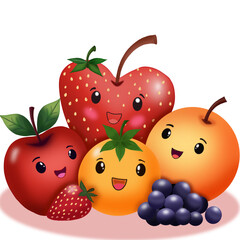 apples and berries fruit mixed 