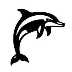 Elegant Aquatic Dolphin Silhouette Artwork
