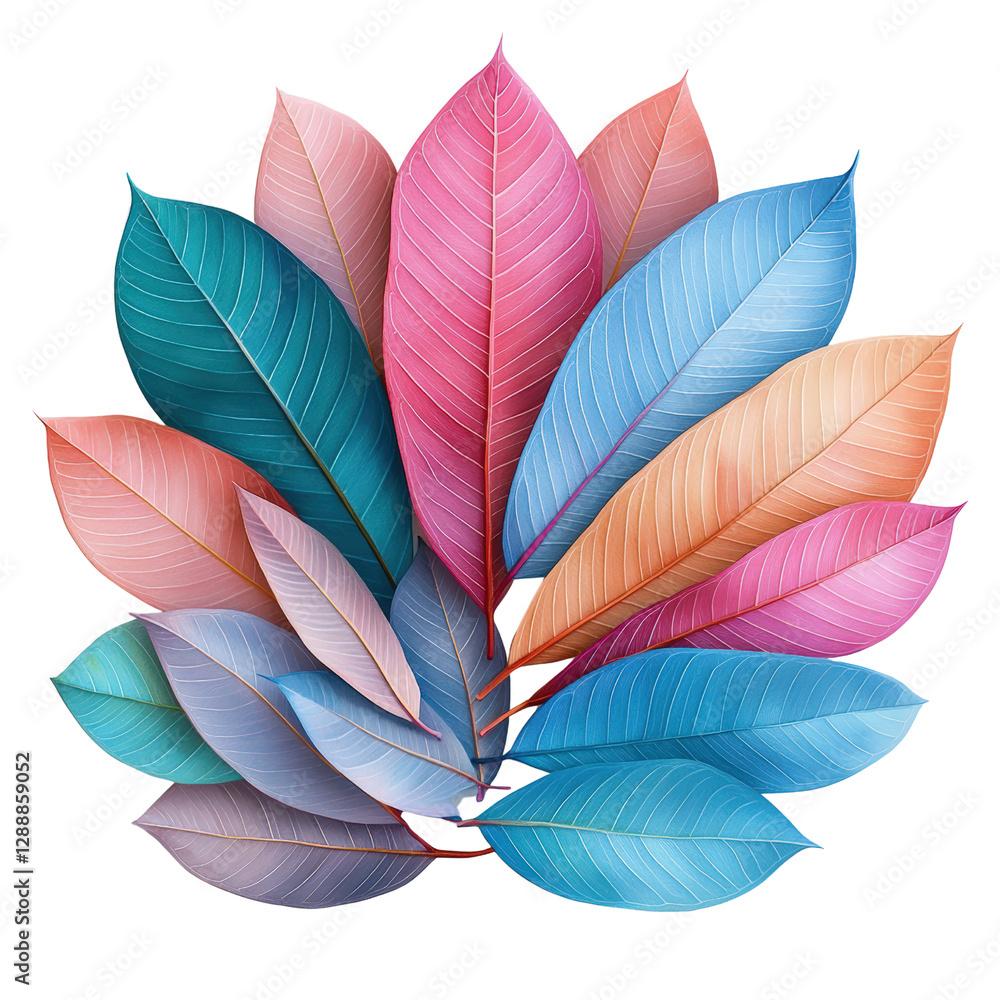 Poster colorful autumn leaves on a black background creating a vibrant natural texture isolated on transpar