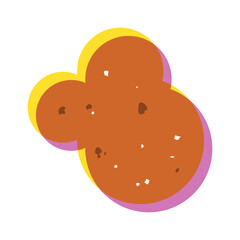 Organic blobs fluid risograph shape