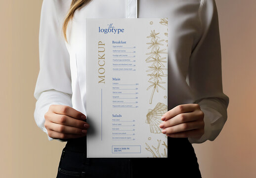 Restaurant Menu Branding Mockup