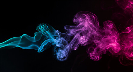 虹色の煙 - ファンタジー背景素材