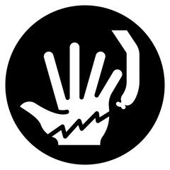 electrical hazard glyph icon