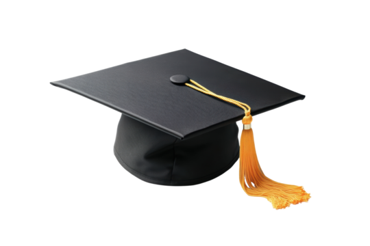 College graduation cap isolated on transparent or white background, png