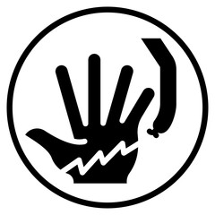 Fototapeta premium electrical hazard glyph icon