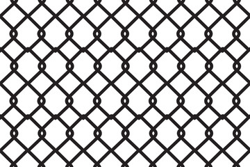 Naklejka premium Wire mesh fence, background. Vector illustration