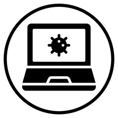 virus glyph icon