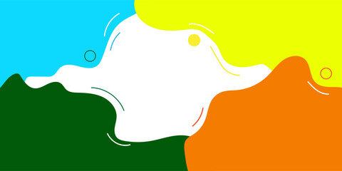 Vector illustration. Colorful childish background. Hand drawn memphis pattern doodle shapes and lines. Design elements for cover, brochure, magazine,