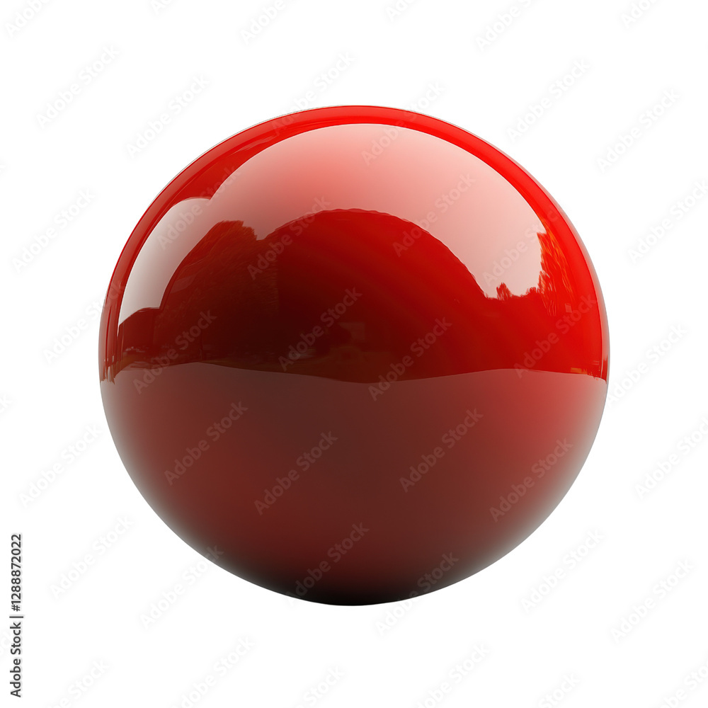 Aufkleber red ball placed on a solid black background creating a striking contrast in a minimalist composition