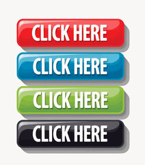 Shiny Red, Blue, Green, and Black "Click Here" Buttons