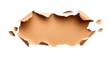 Torn paper with hole, abstract minimalist design, textured background, grunge aesthetic for modern art and graphic design