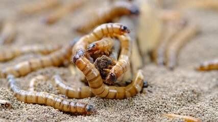 King mealworm (zophobas morio) is a popular feed ingredient that is widely used to give to reptiles, songbirds and other poultry.