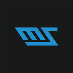 MS m s creative modern letter icon SM unique artistic logo design template