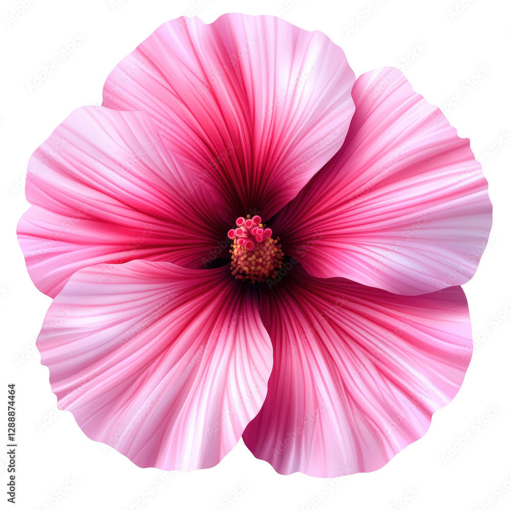 Poster pink flower png with transparent background for digital and print use in various projects isolated o