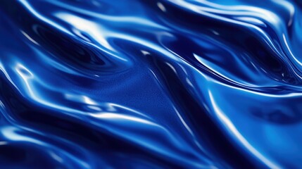 Obraz premium Deep royal blue fabric exudes elegance with its shimmering gloss and smooth texture, contrasting subtly with lighter tones for a captivating allure