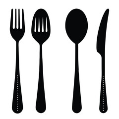 Spoon in silhouette 04 set