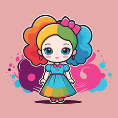 little girl with a flower