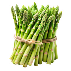 Fresh Asparagus: Green, Healthy, Recipes isolated on transparent background