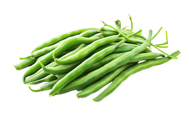 Fototapeta premium Green beans on transparent or white background,png