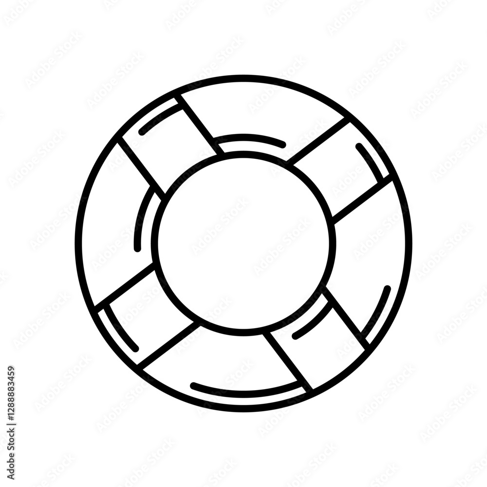 Poster marine port icon. outline linear seaport symbol vector. linear style illustration with editable stro