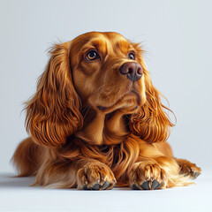 Naklejka premium Cocker Spaniel Dog Isolated on White Background