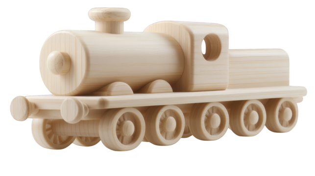 Classic wooden toy train engine, a nostalgic journey into imaginative play