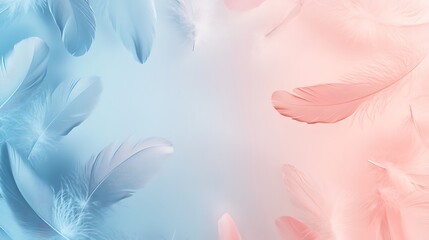 Naklejka premium Soft Blurred Feather Background in Pastel Tones – Ideal for Branding & Wallpapers