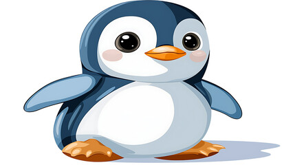 Obraz premium A cute penguin with a big smile on its face. generated using AI