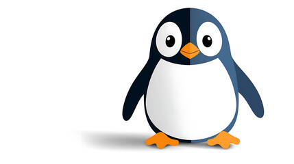 Obraz premium A cartoon penguin with a smile on its face. generated using AI