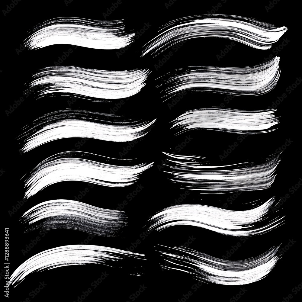Poster intricate digital frames with linear brush stroke patterns
