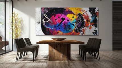 Bold Colorful Zodiac Collage on Canvas