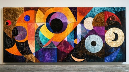 Obraz premium Bold Colorful Zodiac Collage on Canvas