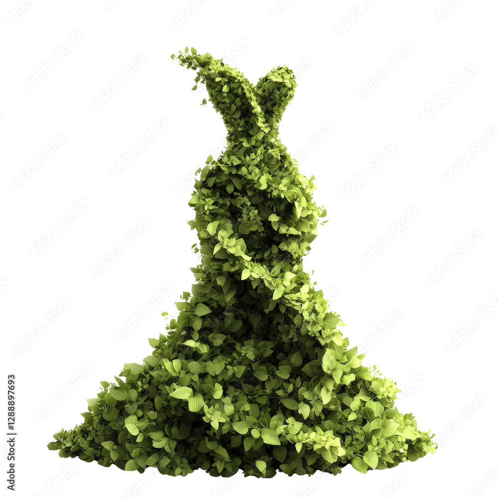 Poster green plant with vibrant leaves and intricate details displayed on a neutral background isolated on 