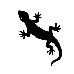 Minimalistic Gecko Silhouette Design Artwork