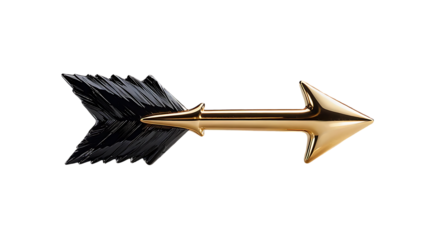 Abstract Gold and Black Arrow Design