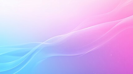 Soft Gradient Background with Smooth Abstract Waves in Pink and Blue