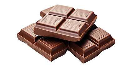 Isolated Chocolate Bar Pieces