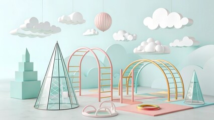 Vector illustration of a summer cityscape with beach ocean and bridge