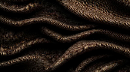 Dark Brown and Gold Metallic Fabric Texture
