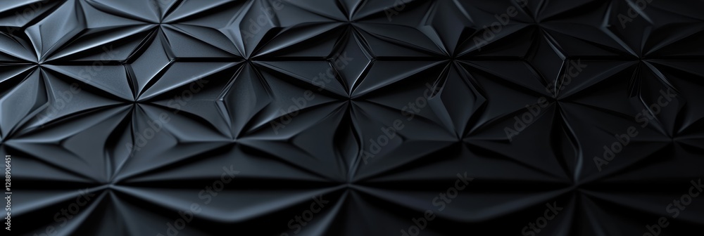 Poster elegant black matte background with intricate geometric pattern design