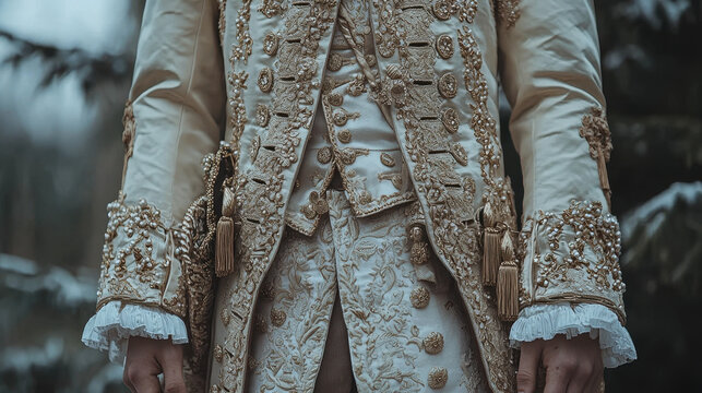 Exploring a gender-fluid outfit blending 18th-century style and contemporary streetwear